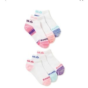 Reebok Girls Flat-knit Low Cut socks